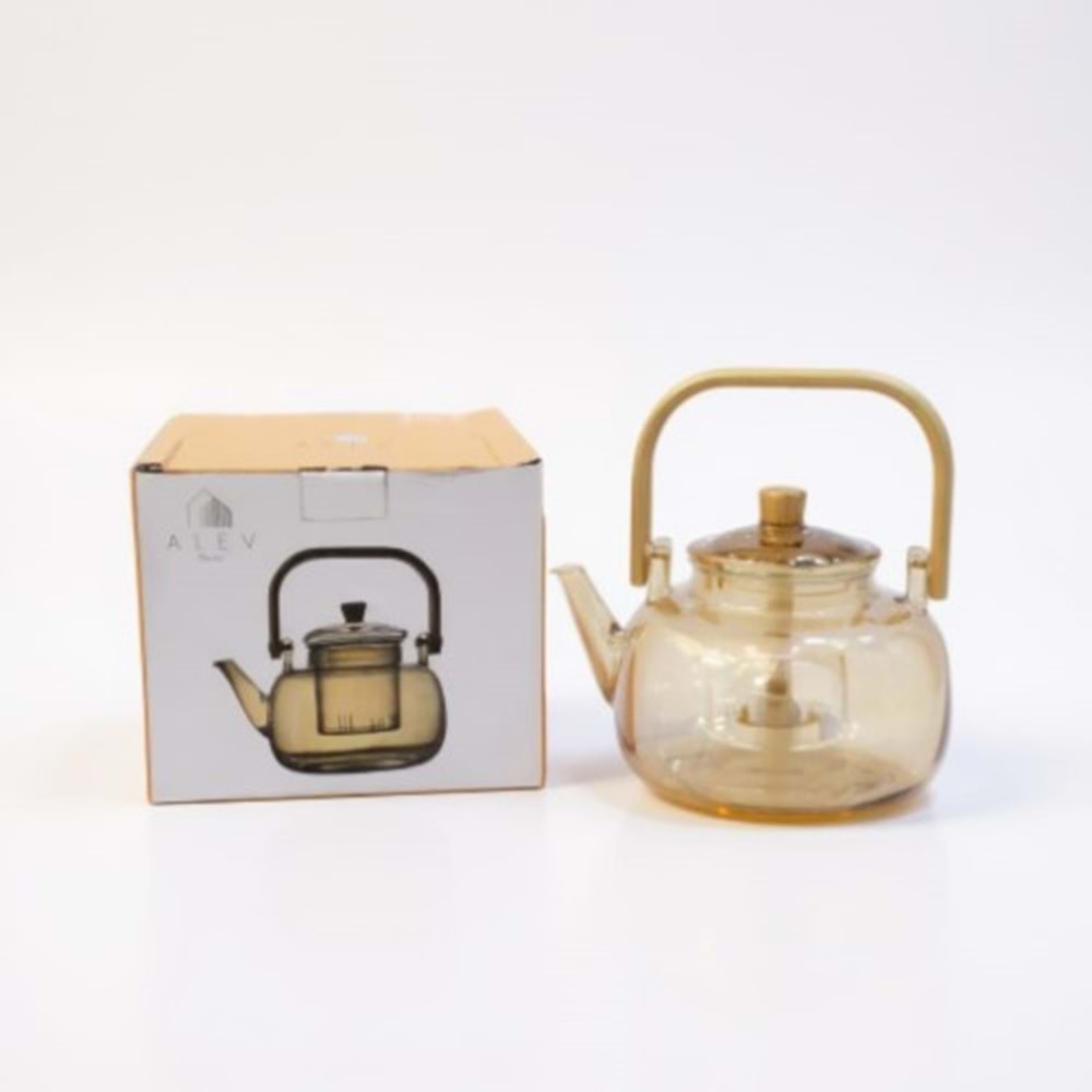 16 -CAM DEMLİK SÜZGEÇLİ AHŞAP SAPLI BAL -ALEV