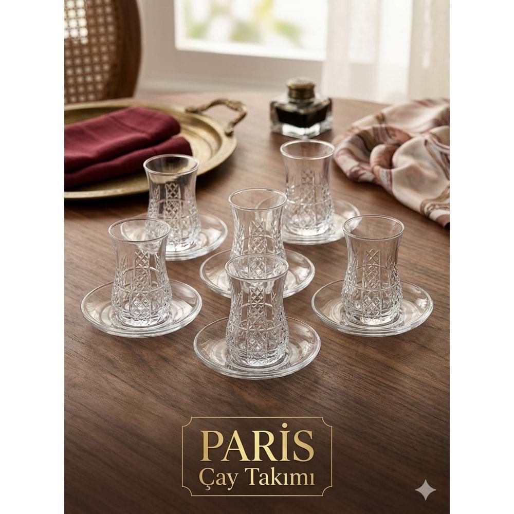ÇAY SET 12 PRÇ PARİS SADE -CANBA