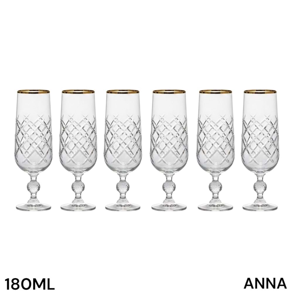 ANNA -KRİSTAL KAHVEYANI 6LI RENK -CANBA