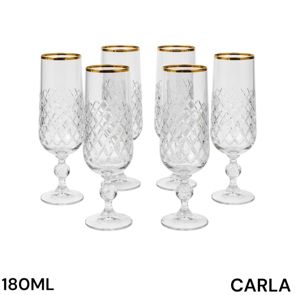 CARLA -KRİSTAL KAHVEYANI 6LI RENK -CANBA