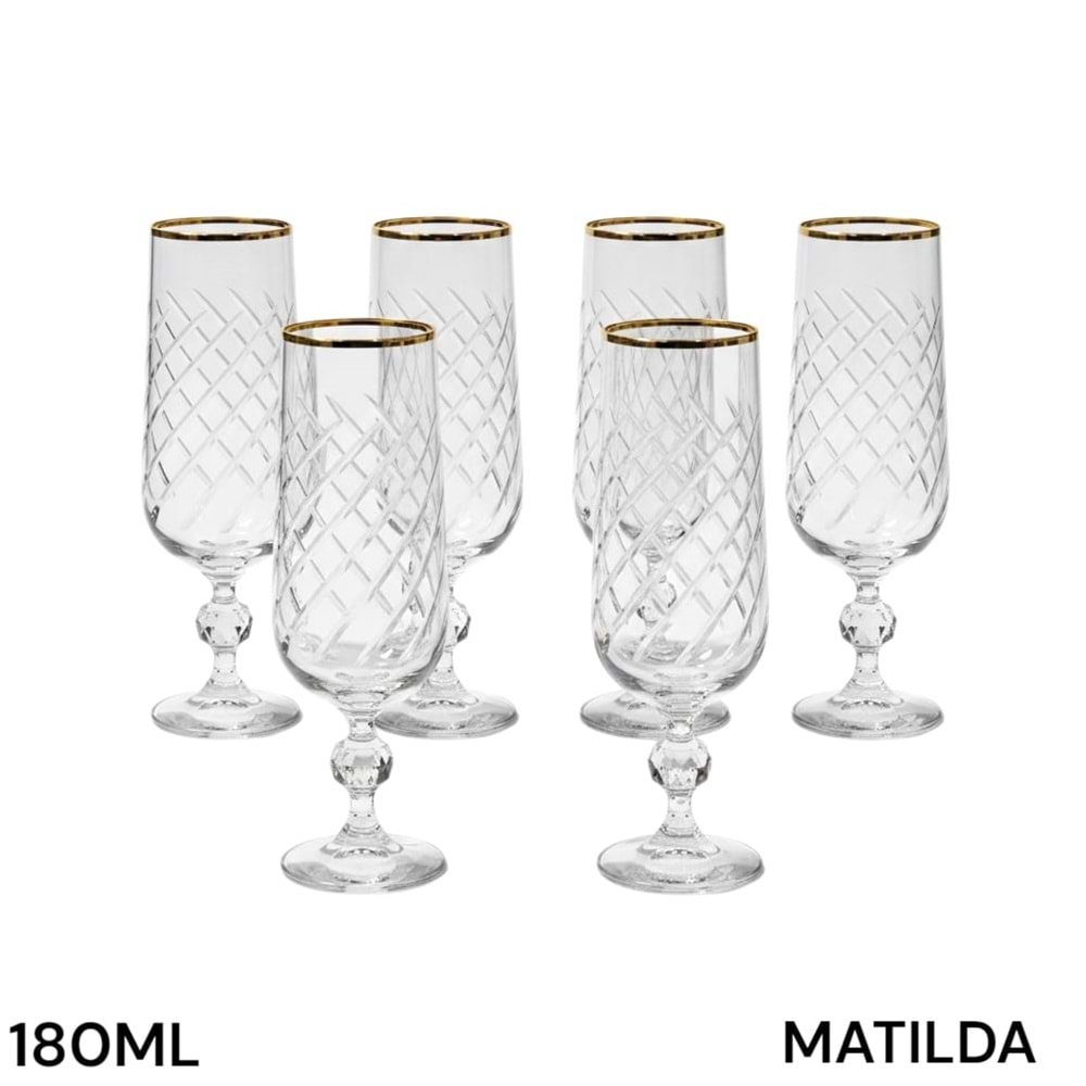 MATİLDA -KRİSTAL KAHVEYANI 6LI RENK -CANBA