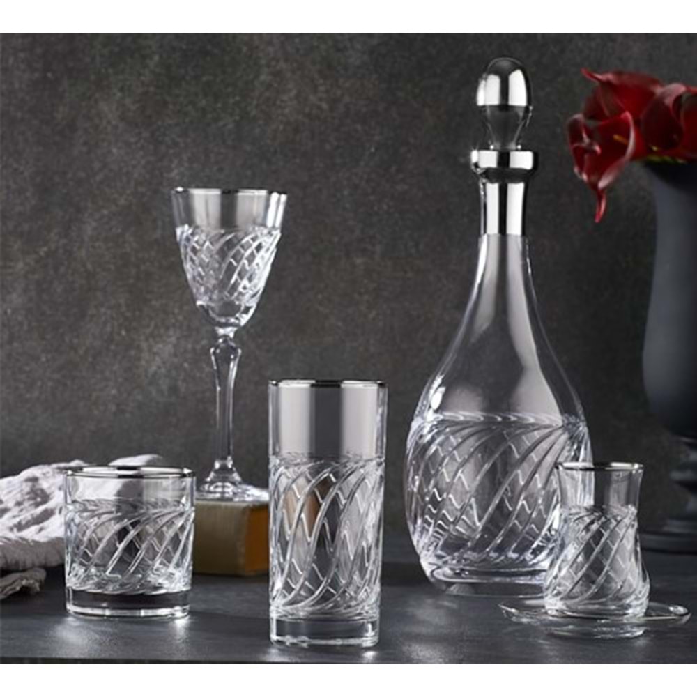 KRİSTAL 61 PRÇ. PLATİN DEKOR MELTEM -CANBA