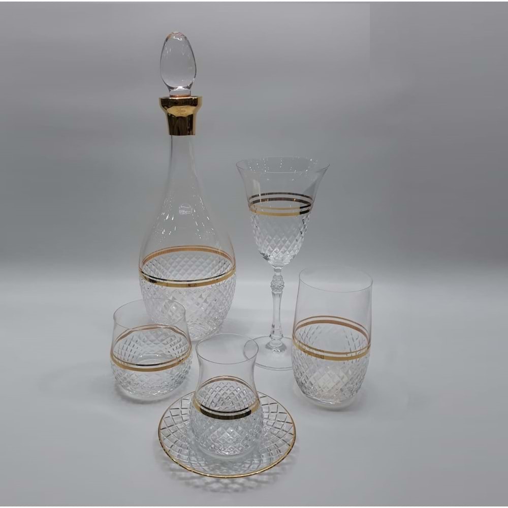 KRİSTAL 61 PRÇ. BOHEM GOLD -GLAZZE