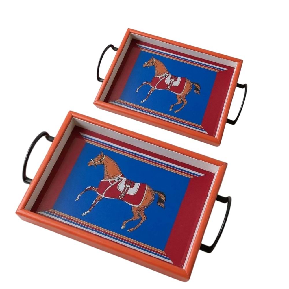 Q474.TB -2Lİ TEPSİ ATLI QUENN TURUNCU -DVD