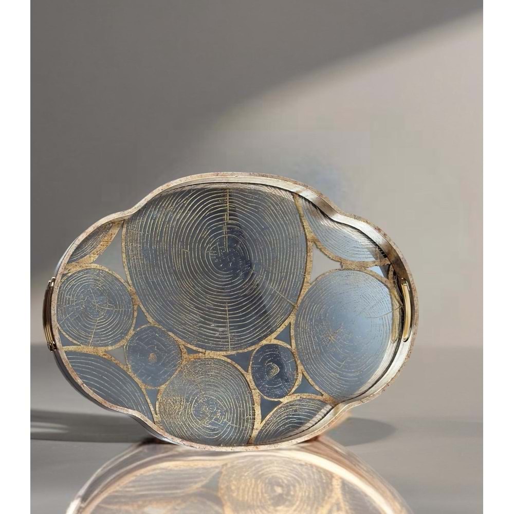 N.301.L -TEPSİ ŞEFFAF OVAL FIRFIRLI -HELENA DVD