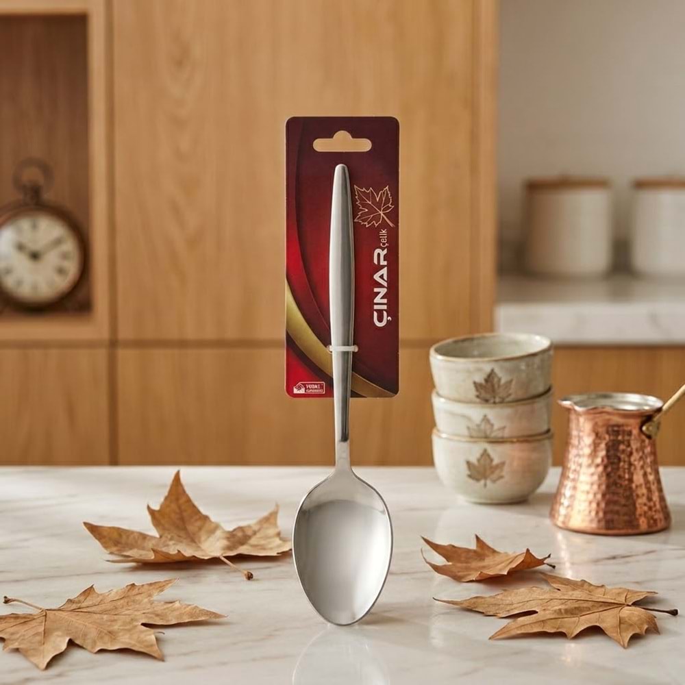 YEMEK KAŞIK 6'LI SADE SİVRİ -ÇINAR