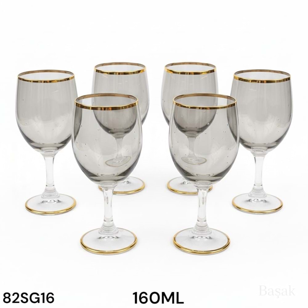 LÜSTER S82SG16 -CAM KADEH 6 LI 160ML -FÜME