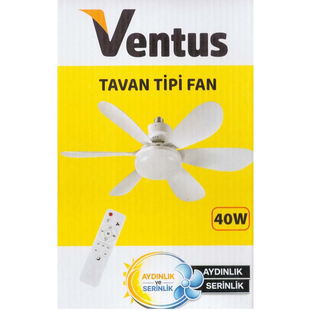 VANTİLATÖR LAMBA TAVAN TİPİ FAN -VENTUS
