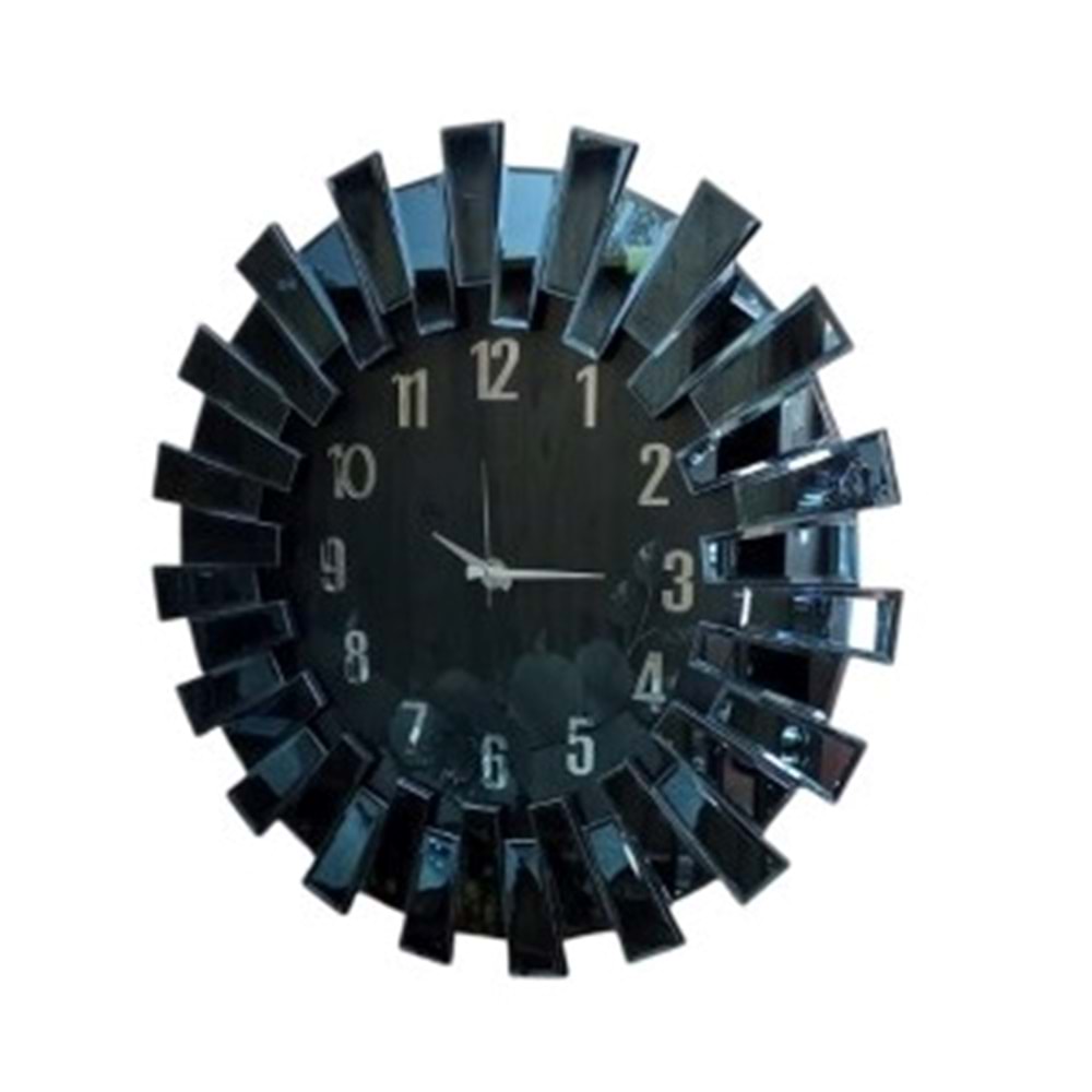 PAK102.F - PİYANO AYNALI SAAT 60CM FÜME -ÖZPAK