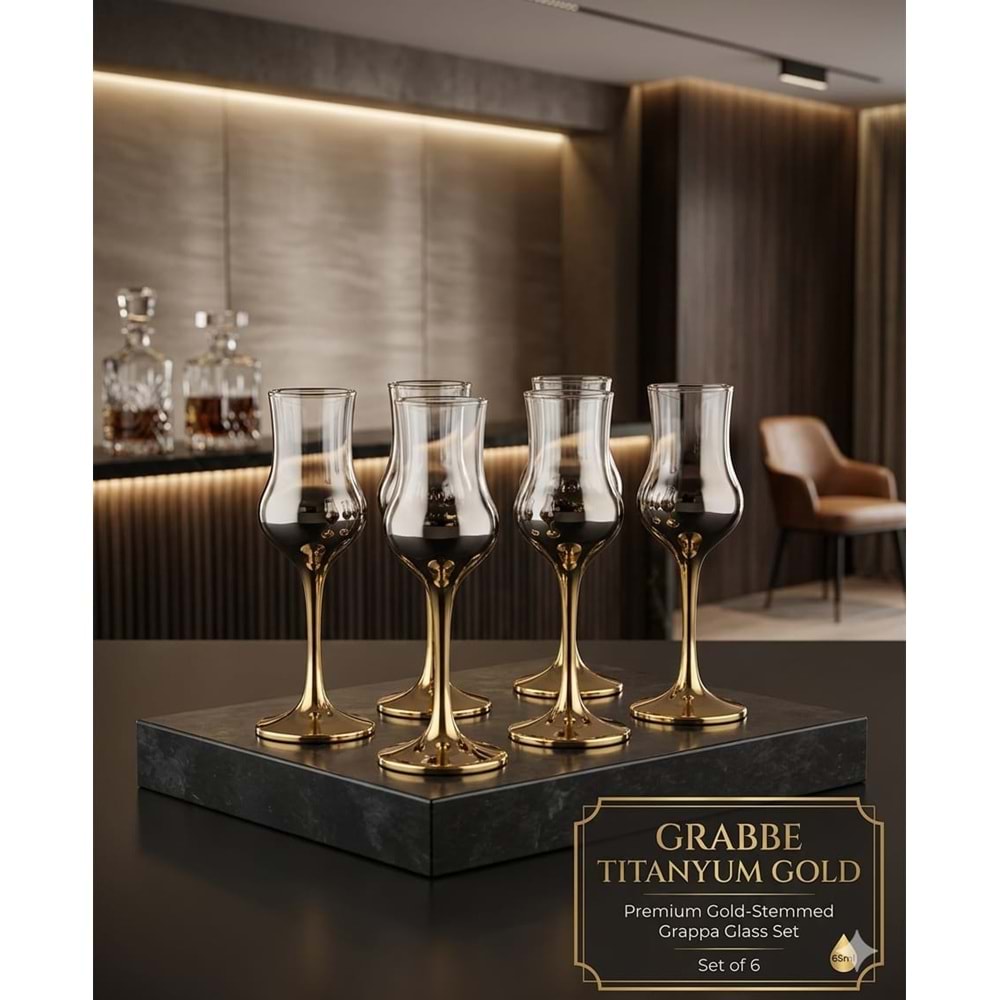 GRABBE-CAM BARDAK TİTANYUM GOLD -POLANT