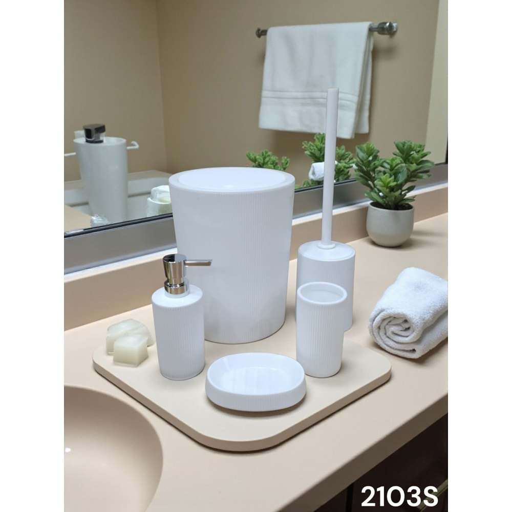 2103 -BANYO SETİ AKRİLİK BEYAZ -RAVELLO