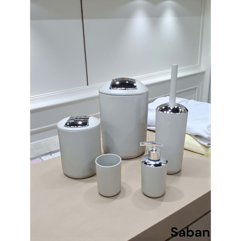 BANYO SETİ AKRİLİK KREM -SABAN