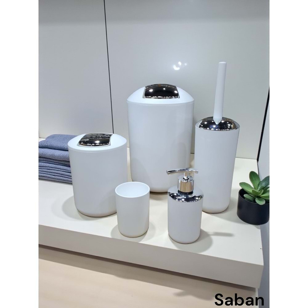BANYO SETİ AKRİLİK BEYAZ -SABAN