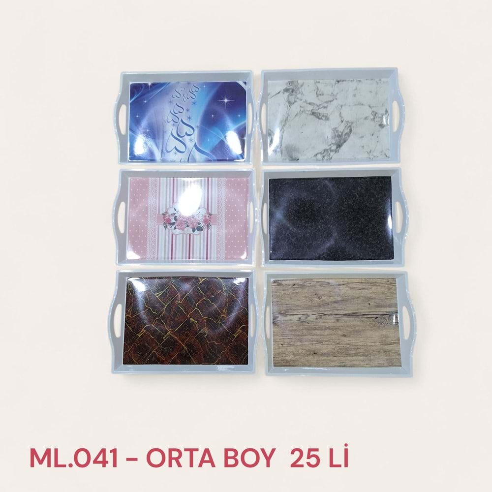 ML041- MELAMİN TEPSİ ORTA K.25 -TRİA