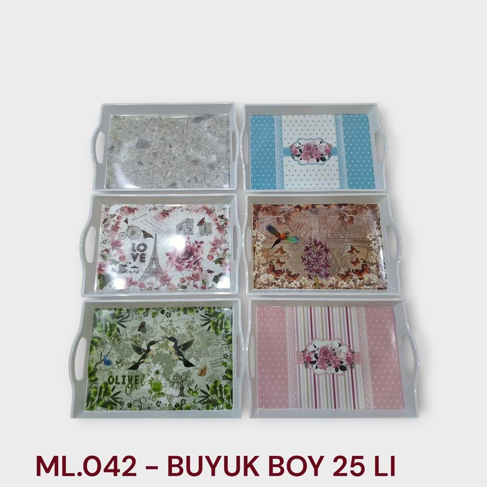ML042- MELAMİN TEPSİ BYK. K.25 -TRİA