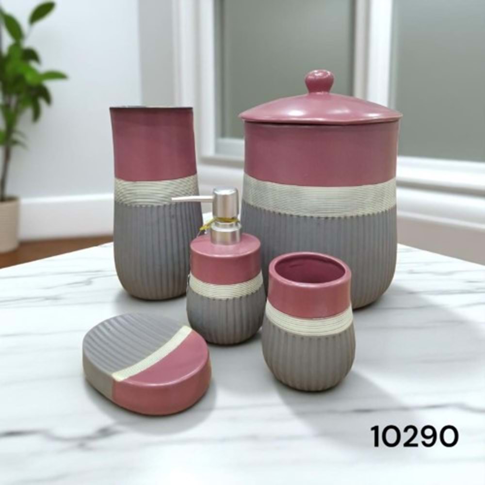 10290-BANYO SETİ PORS BORDO.GRİ-ACR