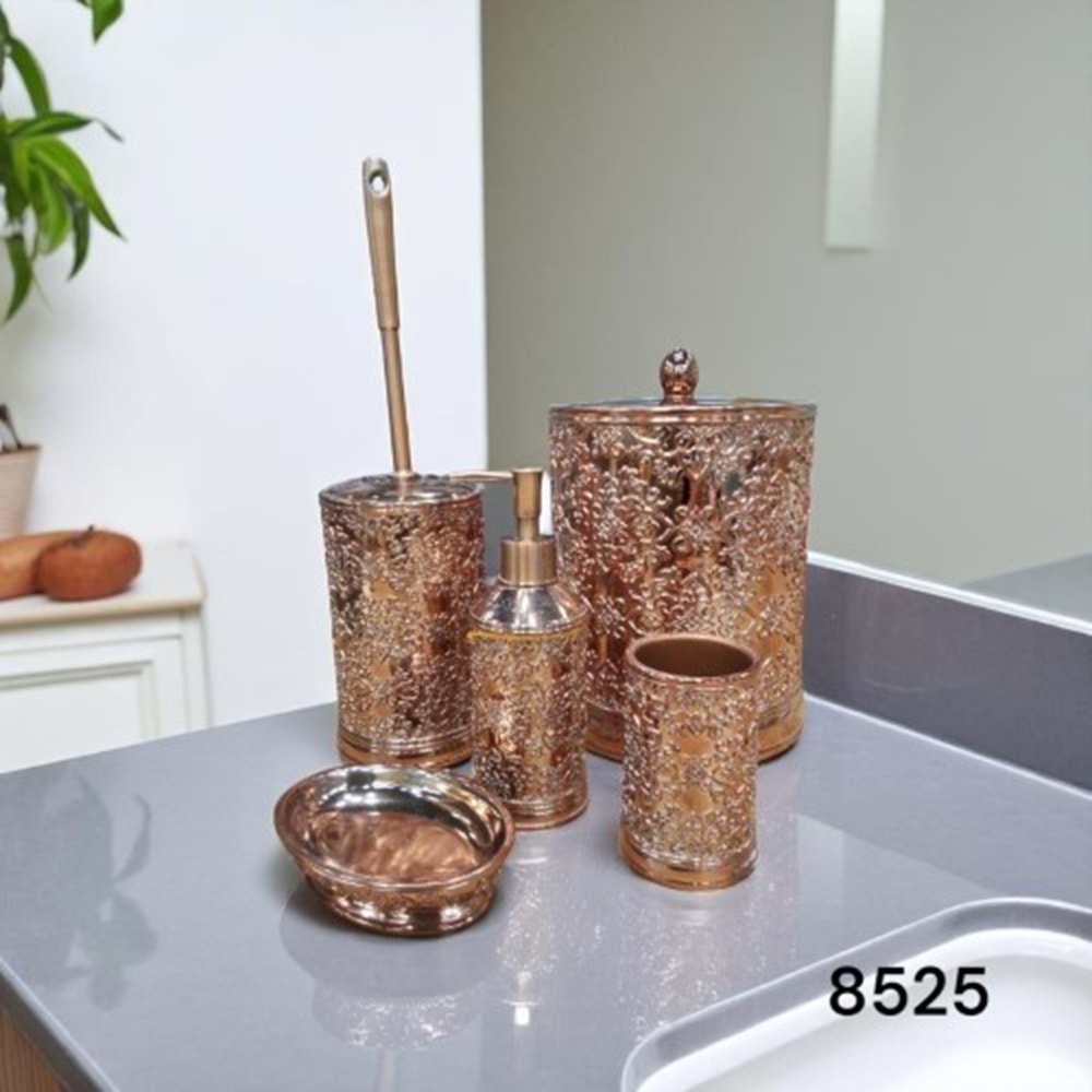 8525-BANYO SETİ POLYS BAKIR YALDIZ-ACR