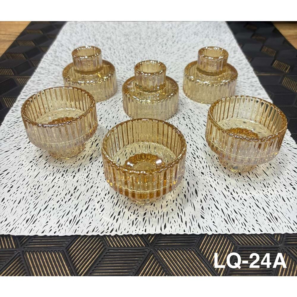 LQ.24 -CAM SUNUMLUK AMBER ORİGAMİ -ALLEGRİ