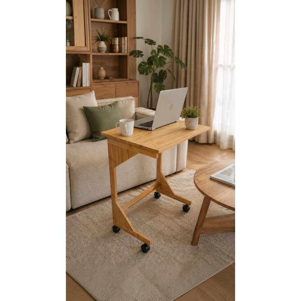 11830 -BAMBU SEHPA TEKERLEKLİ 50*38*67 -ALLEGRİ