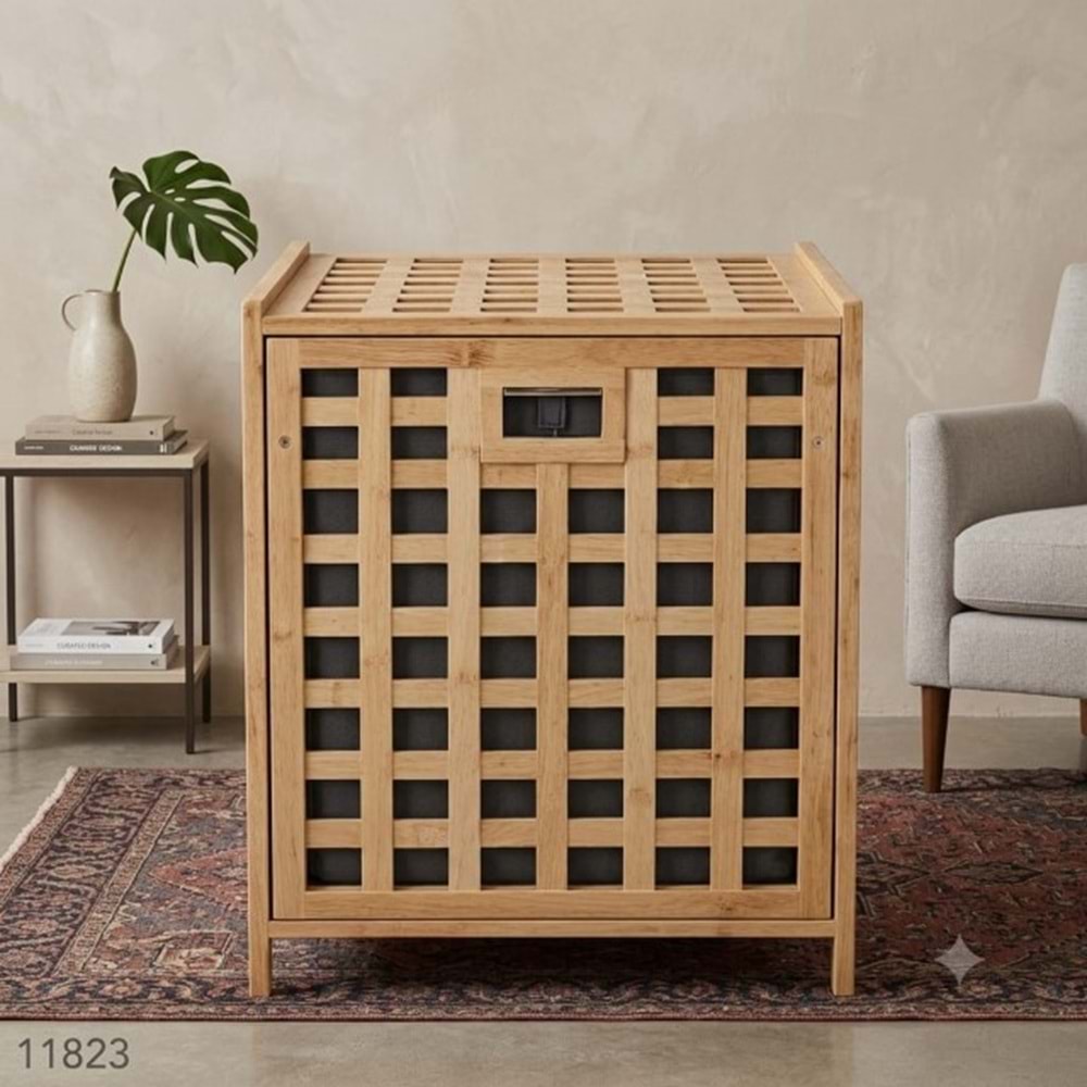 11823-BAMBU ÇAMAŞIR SEPETİ 40*30*55 -ALLEGRİ