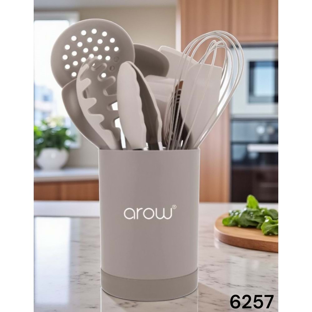 6257-SERVİS SET SİLİKON 11 PRÇ.BEJ-AROW