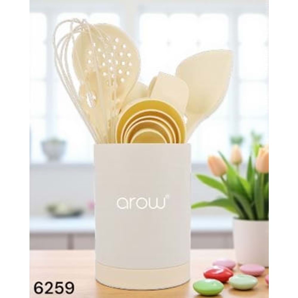 6259-SERVİS SET SİLİKON 11 PRÇ.KREM-AROW