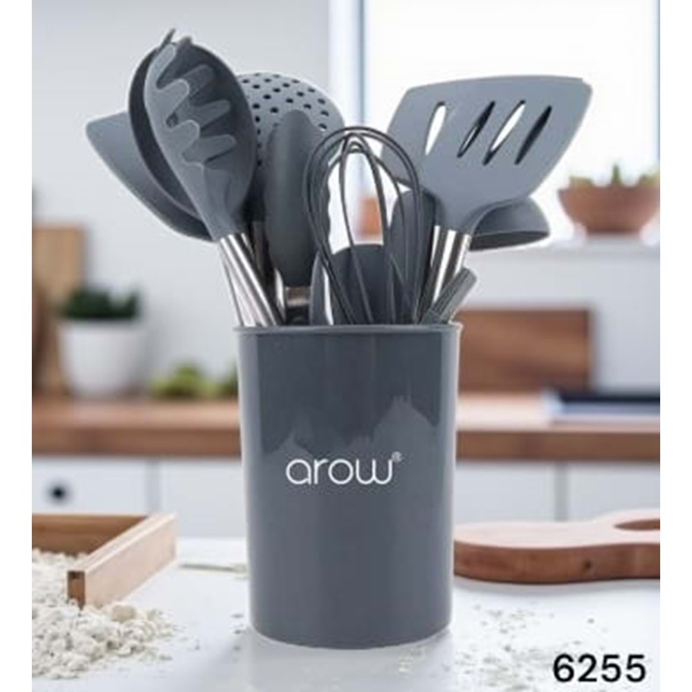 6255-SERVİS SET SİLİKON 15 PRÇ.GRİ -AROW
