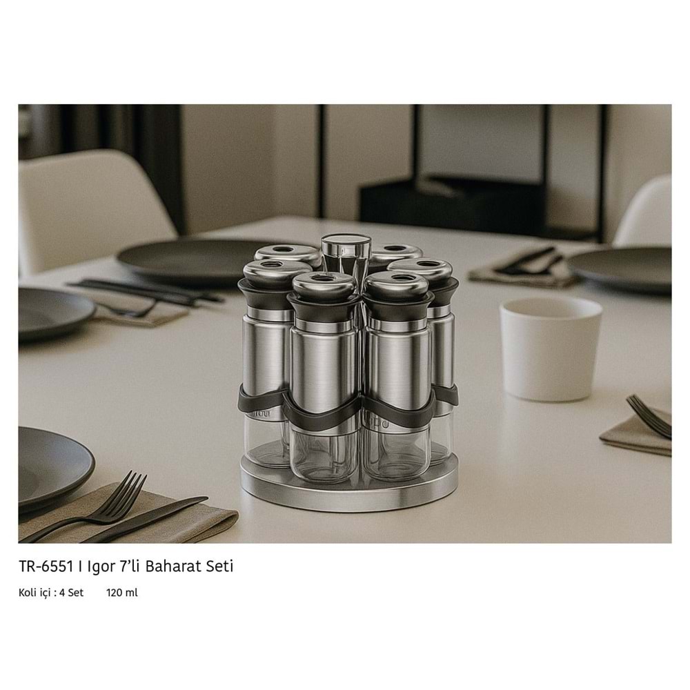 6551-BAHARAT 6LI DÖNERLİ İNOX İGOR -AROW