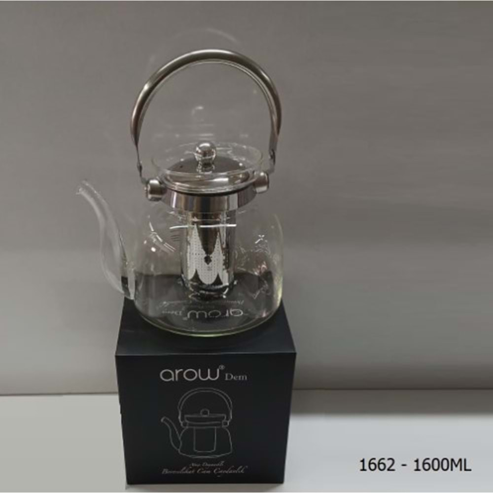 1662-1600ML CAM DEMLİK SÜZGÜ-AROW