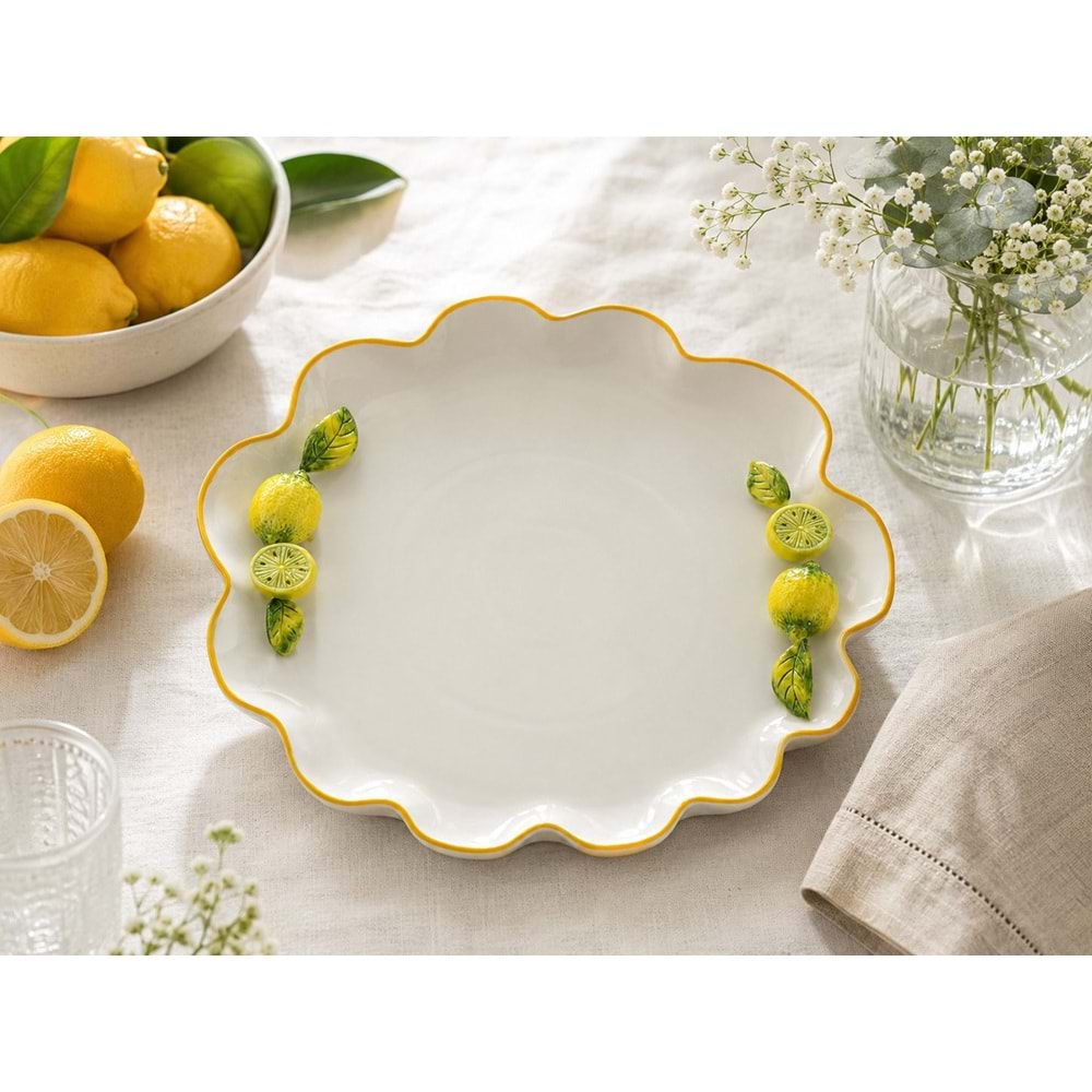 6828-LİMON SUNUM TABAK YUVR 34CM -AROW