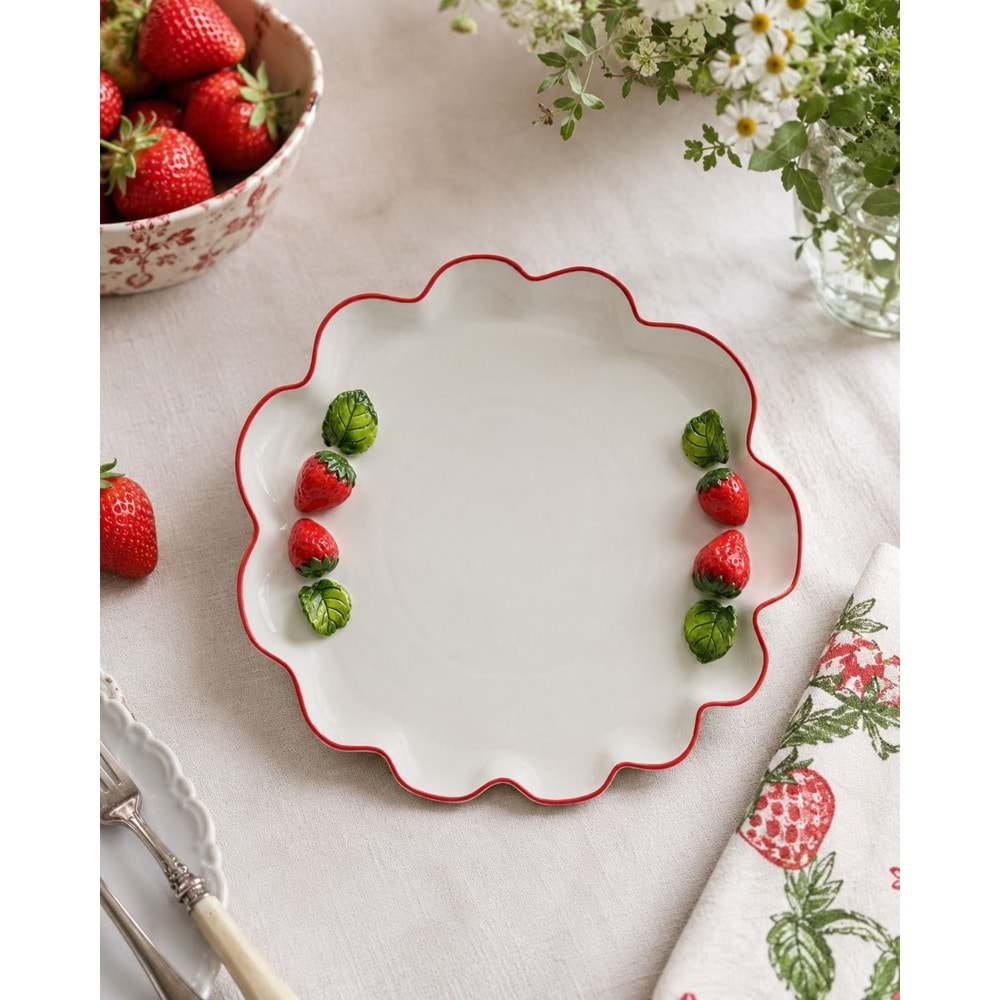 6835-ÇİLEK SUNUM TABAK YUVR 34CM -AROW