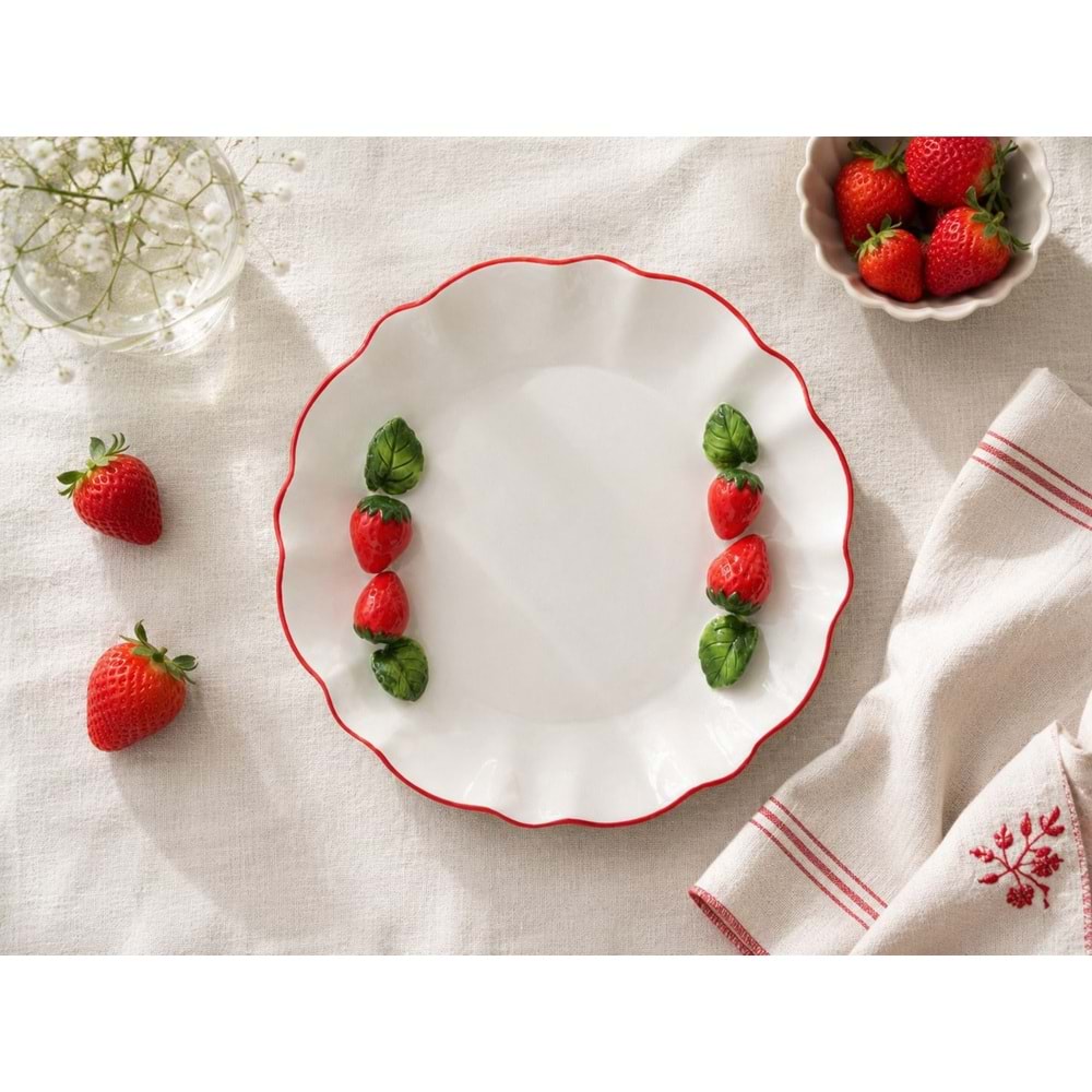 6832-ÇİLEK SUNUM TABAK SERVİS 30CM -AROW