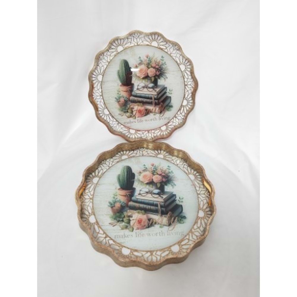 6743 -TEPSİ AKRİLİK 2Lİ FIRFIR -AROW