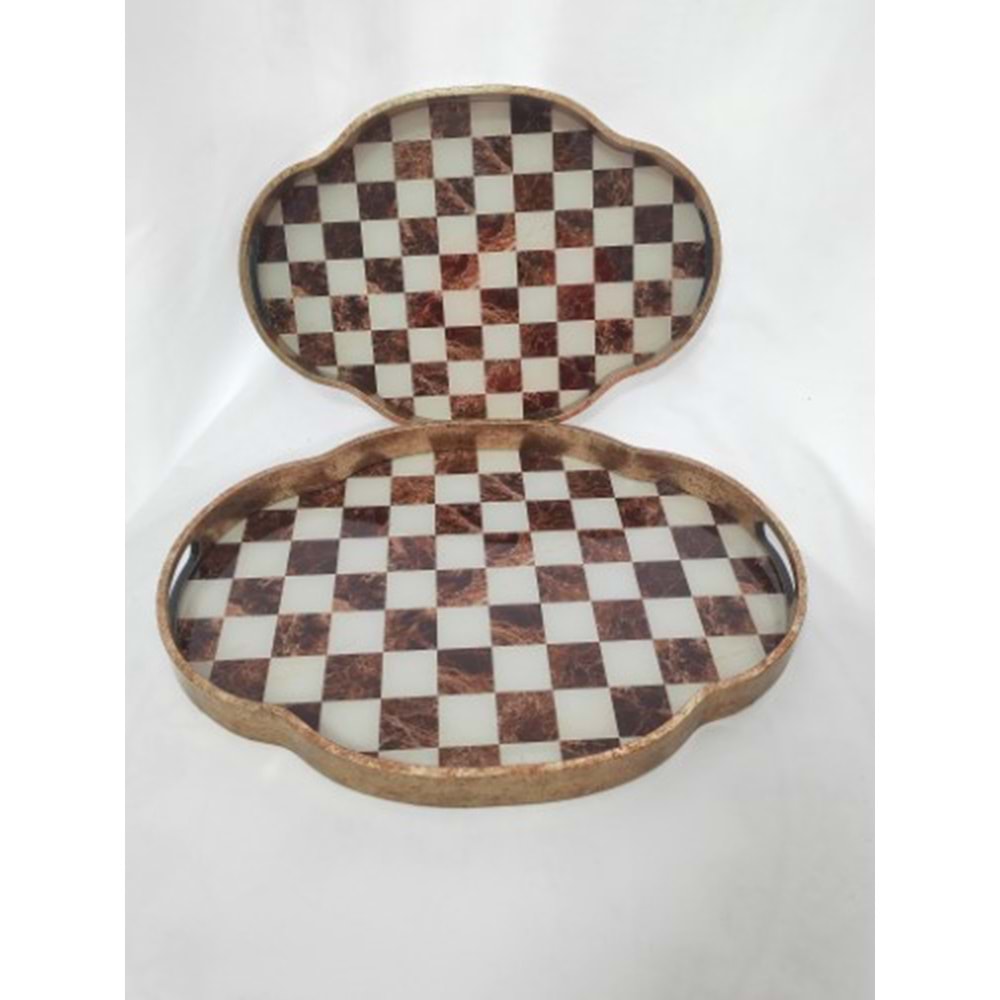 6774 -TEPSİ AKRİLİK 2Lİ FIRFIR OVAL-AROW