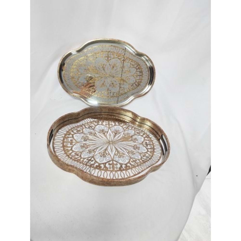 6775 -TEPSİ AKRİLİK 2Lİ FIRFIR OVAL-AROW