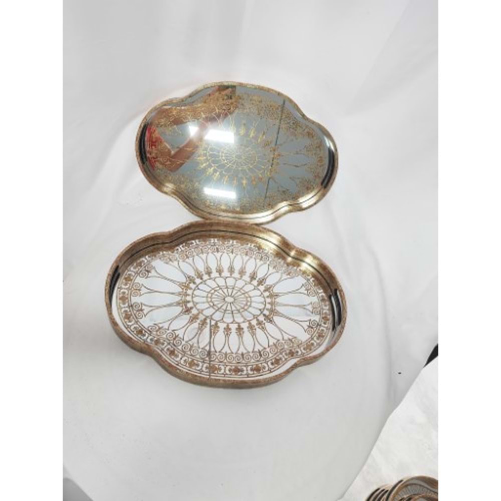 6777 -TEPSİ AKRİLİK 2Lİ FIRFIR OVAL-AROW