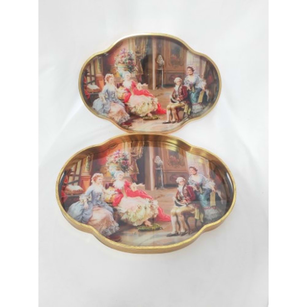 6793 -TEPSİ AKRİLİK 2Lİ FIRFIR OVAL-AROW