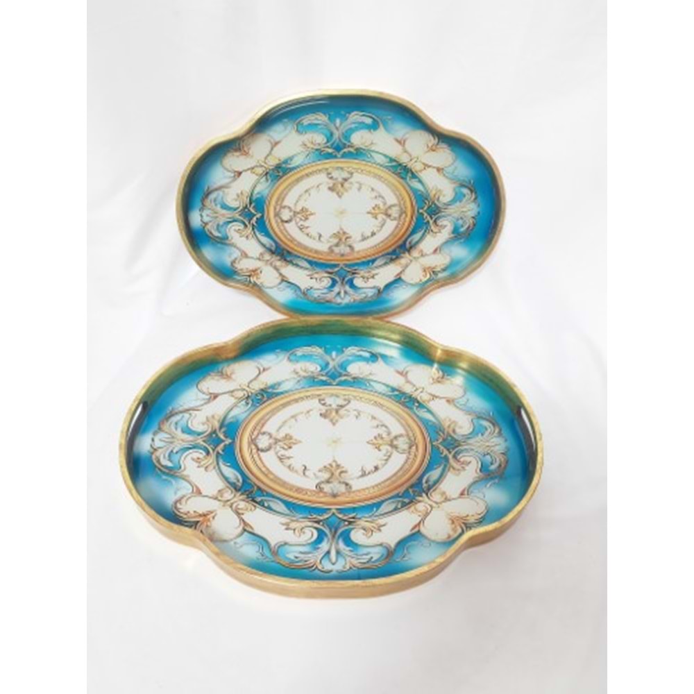 6794 -TEPSİ AKRİLİK 2Lİ FIRFIR OVAL-AROW