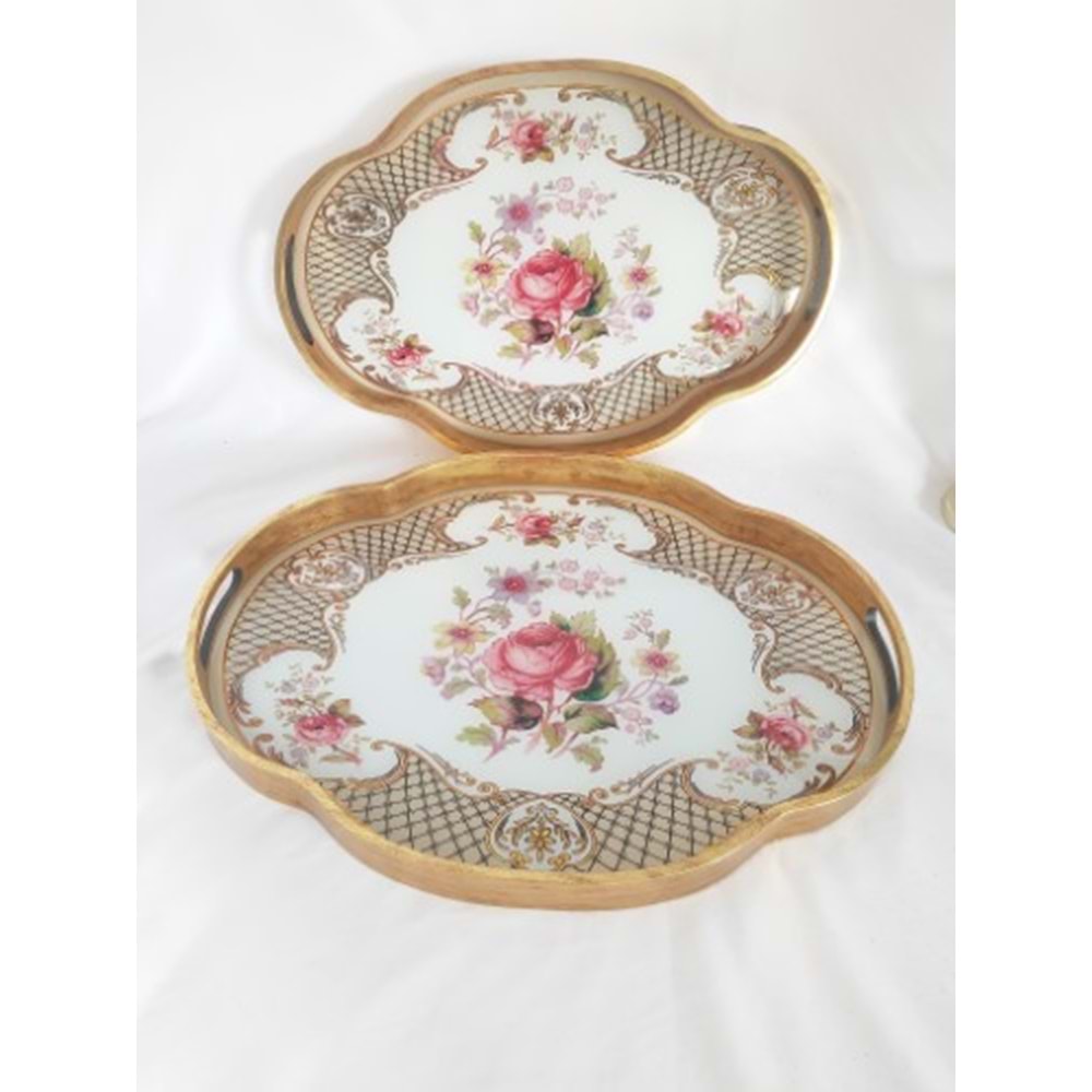 6796 -TEPSİ AKRİLİK 2Lİ FIRFIR OVAL-AROW