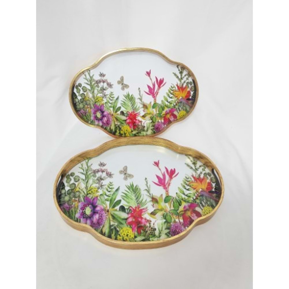 6797 -TEPSİ AKRİLİK 2Lİ FIRFIR OVAL-AROW