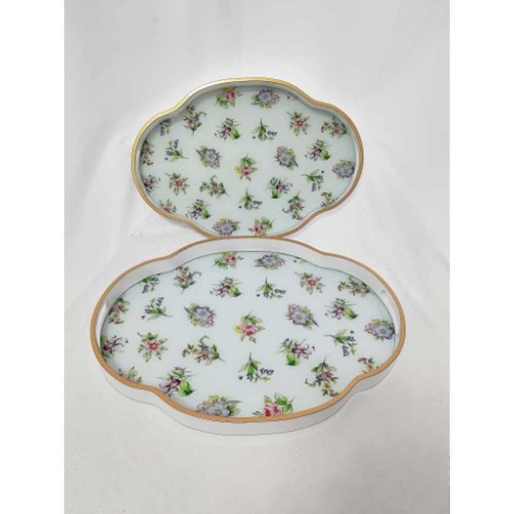 6801 -TEPSİ AKRİLİK 2Lİ FIRFIR OVAL-AROW