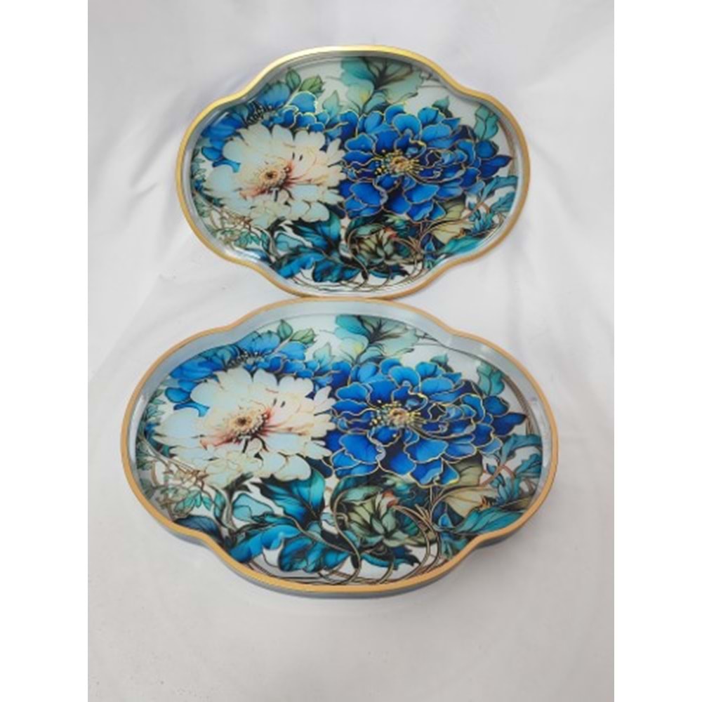 6807 -TEPSİ AKRİLİK 2Lİ FIRFIR OVAL-AROW