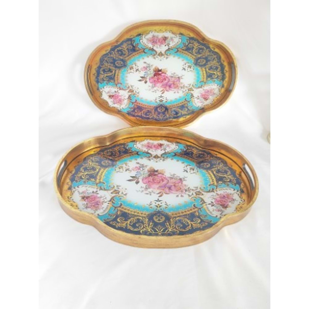 6809 -TEPSİ AKRİLİK 2Lİ FIRFIR OVAL-AROW