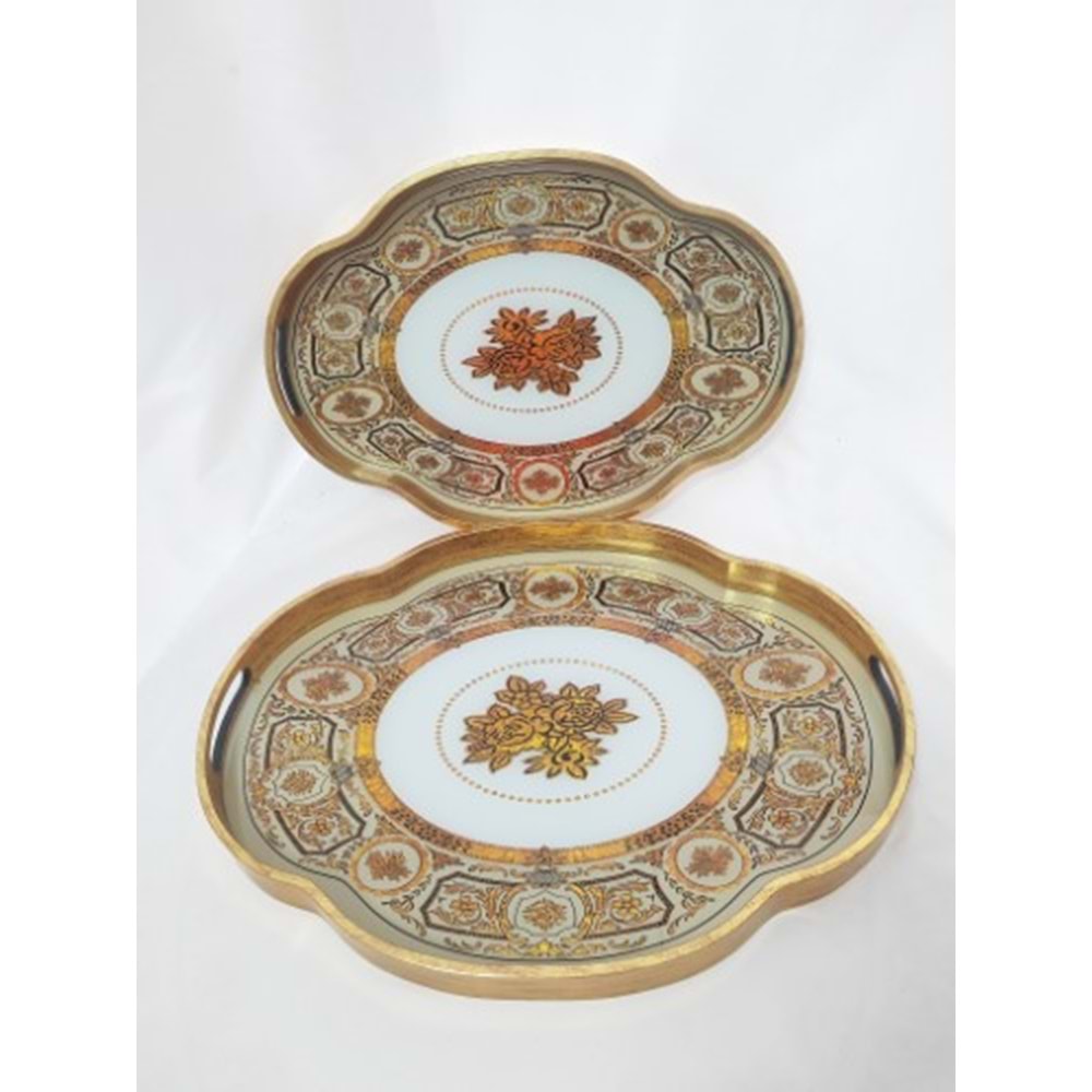 6814 -TEPSİ AKRİLİK 2Lİ FIRFIR OVAL-AROW