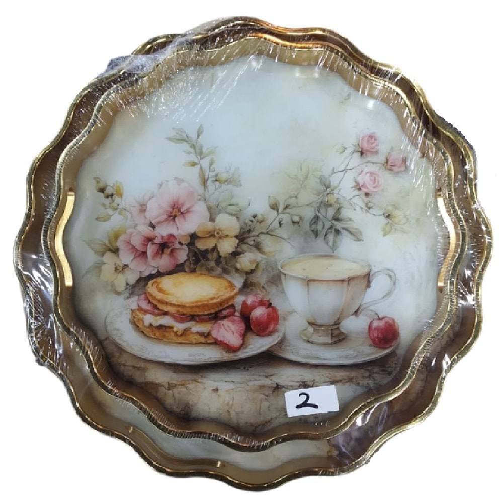 AVR.02 -AKRİLİK 2Lİ FIRFIR TEPSİ -AVRORA