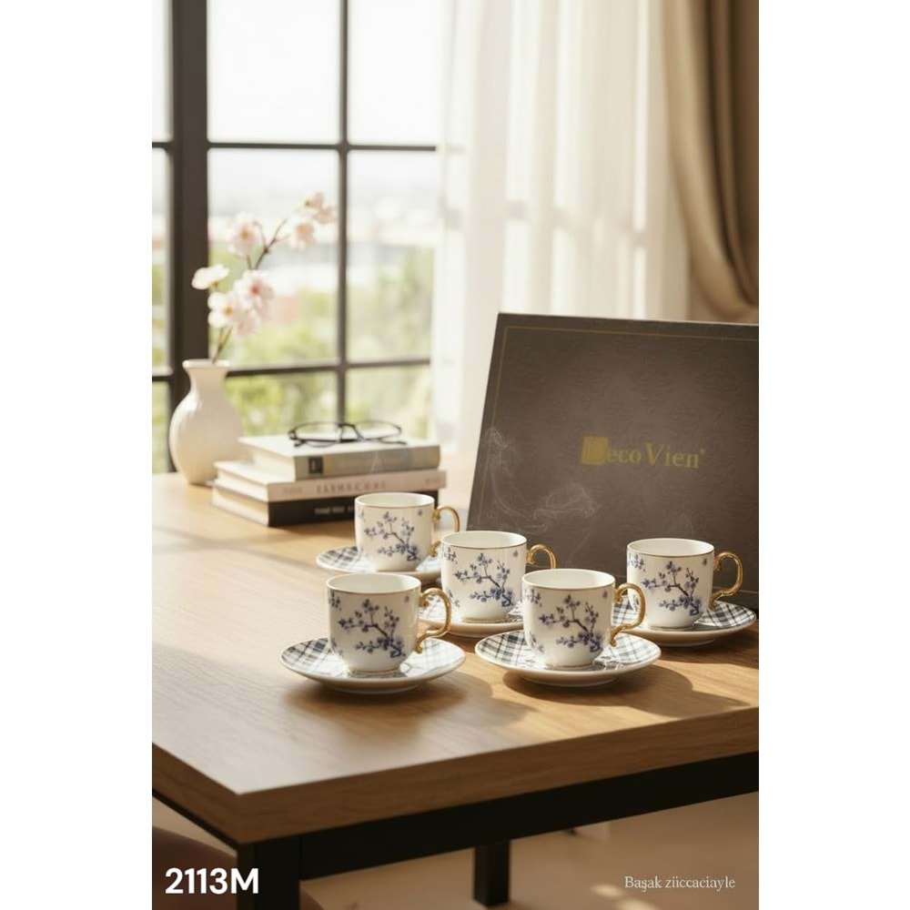 2113.M -KAHV.FİNCAN PORS.MAVİ-AYMET