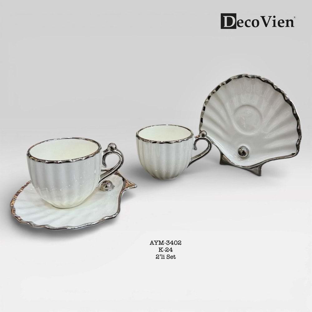 3402 -KAHVE FİNCANI 2Lİ PORS. -AYMET