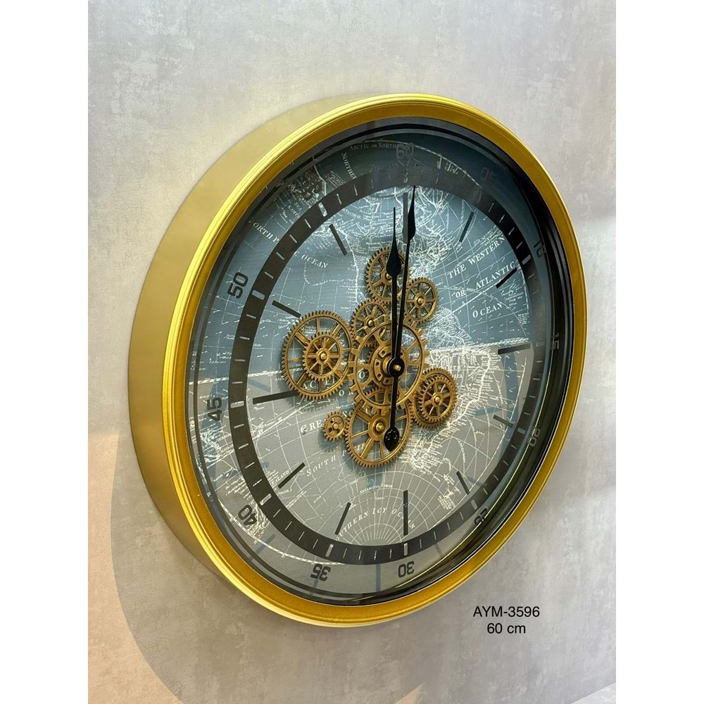 3596-DUVAR SAATİ ÇARKLI 60CM -AYMET