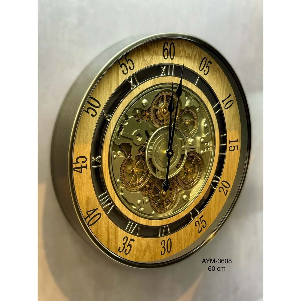 3608-DUVAR SAATİ ÇARKLI 60CM -AYMET