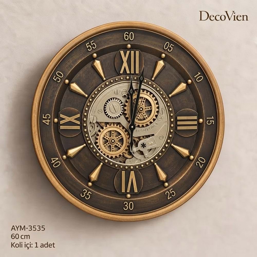 3535 -DUVAR SAATİ ÇARKLI 60CM -AYMET